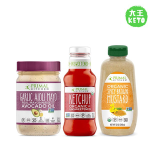 美国直邮 Primal Kitchen 牛油果蒜蓉蛋黄酱无糖番茄酱有机芥末酱