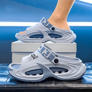 外出耐穿开车厚底防滑防水男鞋 高品质男款 一体两穿夏男士 拖鞋 凉鞋