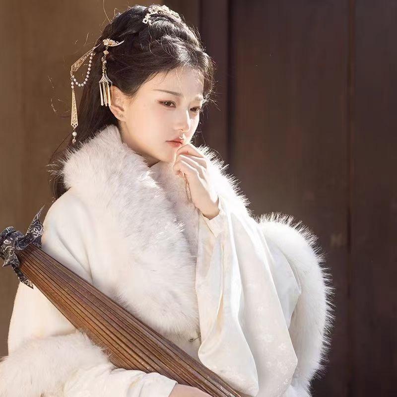 复原大袖月白直裾2024新款古装