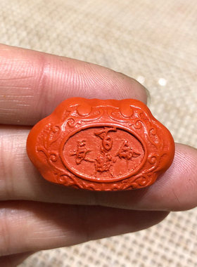 天然朱砂红宝宝平安锁如意锁吊坠儿童小美女本命年项链挂坠