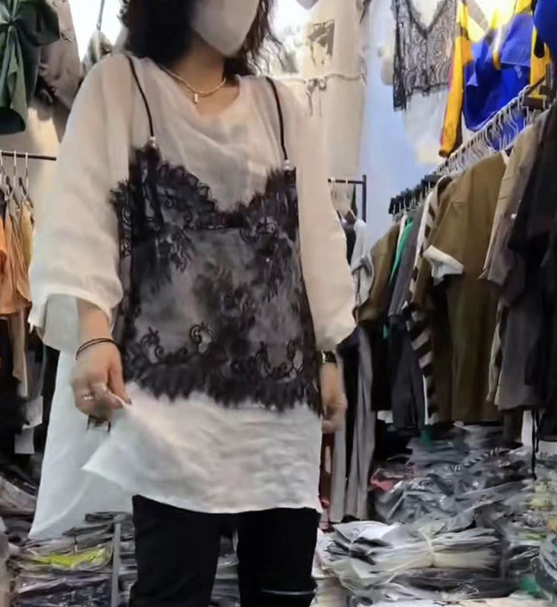 欧货高端假两件中长款圆领长袖宽衬衫