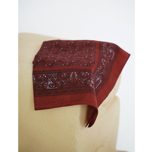 PANLULUPAN小众法式安哥拉红老钱风毛巾围巾女士真丝丝巾方巾披肩