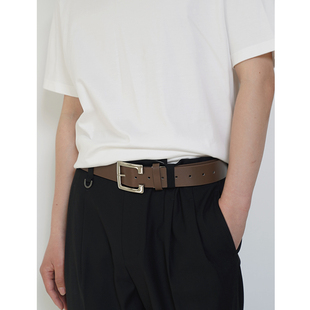 PANLULUPAN小众设计男女同款 头层植鞣牛皮真皮腰带皮带休闲简约