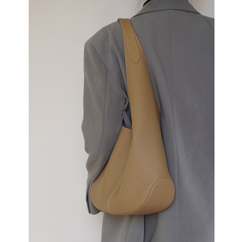 头层荔枝纹牛皮真皮女士托特包