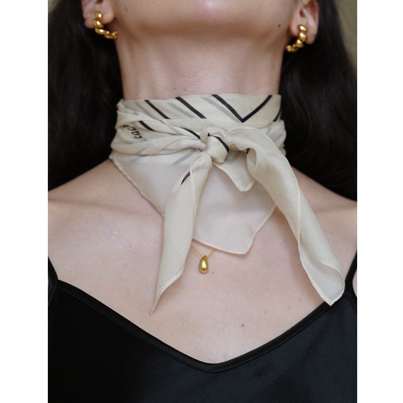 PANLULUPAN原创自制小众设计女士桑蚕丝真丝丝巾纱巾百搭ins韩国