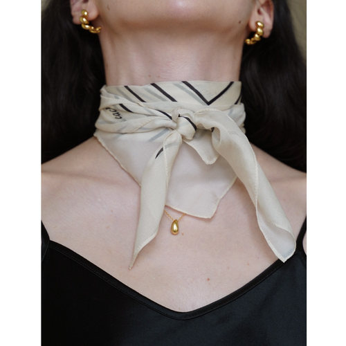 原创小众设计女100%真丝丝巾