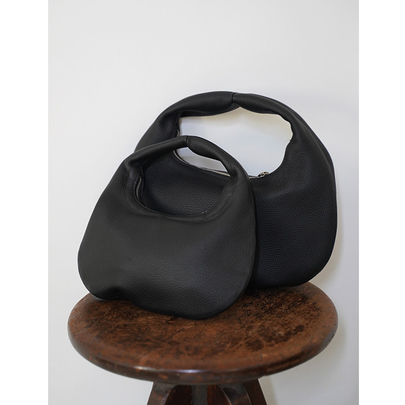 头层荔枝纹牛皮手挽包at同款