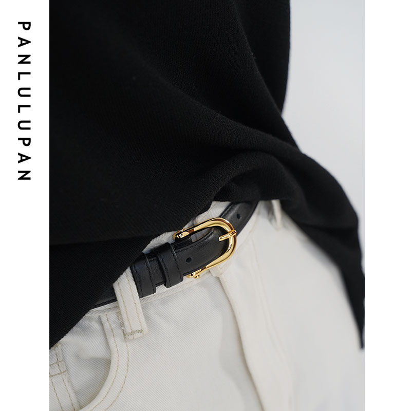 panlulupan小众设计牛皮皮带女