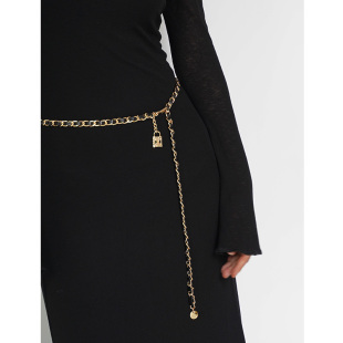 PANLULUPAN小众设计经典 复古时髦 高品质金属链条腰带皮带腰链经典