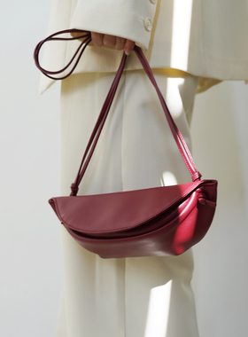 PANLULUPAN小众设计升级头层牛皮软糯立体感mini饺子包单肩斜挎包