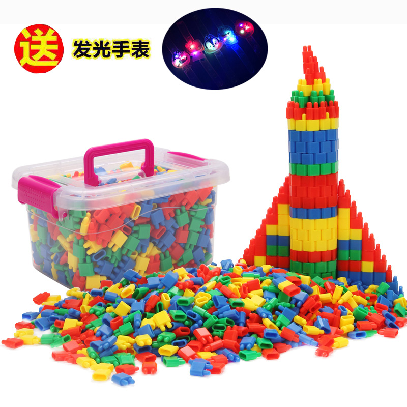 火箭子彈頭積木玩具塑料拼插拼裝幼兒園益智6-7-8-10周歲男孩女孩