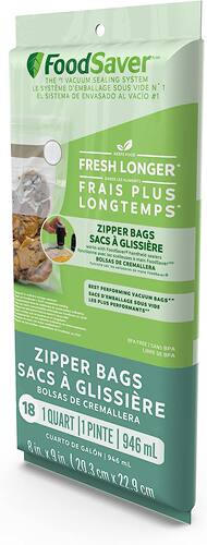 美国代购FoodSaver  Zipper Bag 可重复使用拉链式真空密封袋