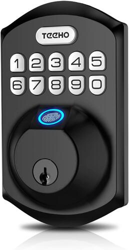 美国代购TEEHO Fingerprint Door Lock 密码锁指纹锁电子门锁