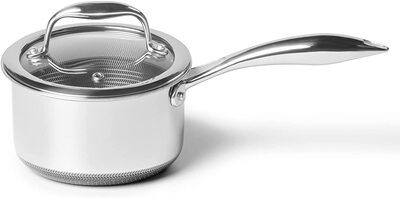 美国代购HexClad Saucepan 汤锅不粘锅1夸脱奶锅酱锅泡面锅耐刮