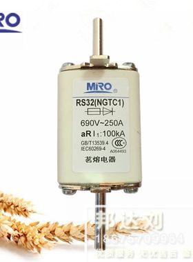 茗熔RS32 NGTC1快速熔断器690V/660VRS32 100A160A200A250A 1000V
