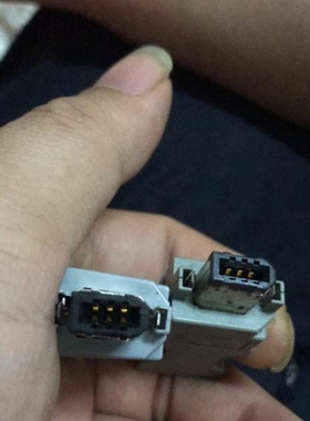 SM-6P 6芯镀金头连接器1394 伺服驱动器 IEEE 1394 6芯编码器接头