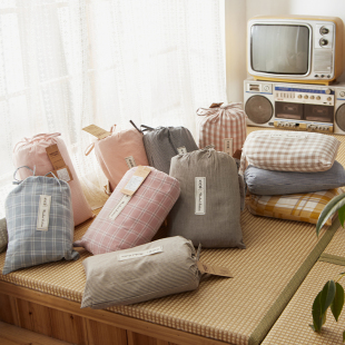 无印良品全棉酒店宾馆隔脏睡袋便捷一体式 旅行大成人纯棉被套床单