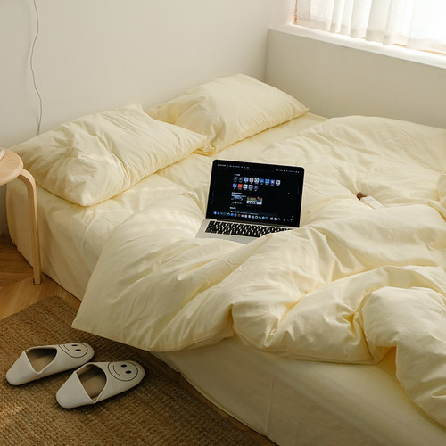 无印良品日式风床单款超柔四件套