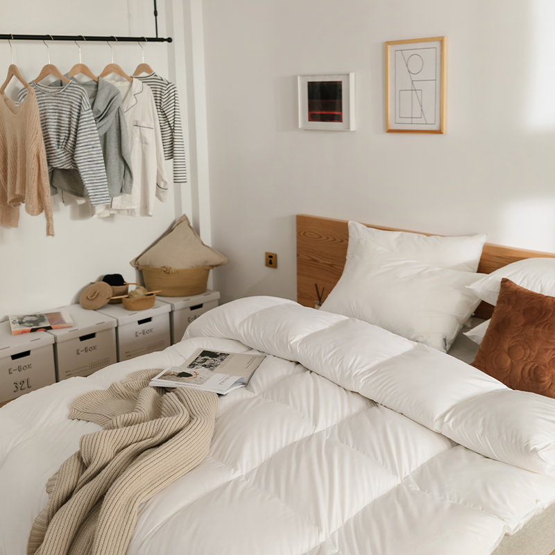 无印良品加厚保暖单双人羽绒被