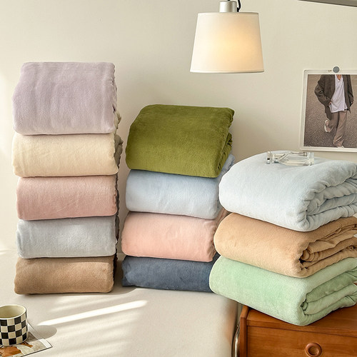 冬季保暖纯色牛奶绒单品床单床笠