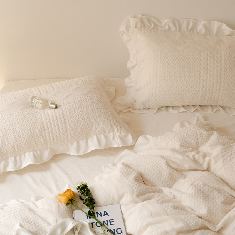 无印良品秋冬牛奶绒四件套被套保暖纯色加厚珊瑚绒双人床上用品4,床上用品,床品套件/四件套/多件套,淘宝优惠券,粉丝福利购,淘宝优惠卷