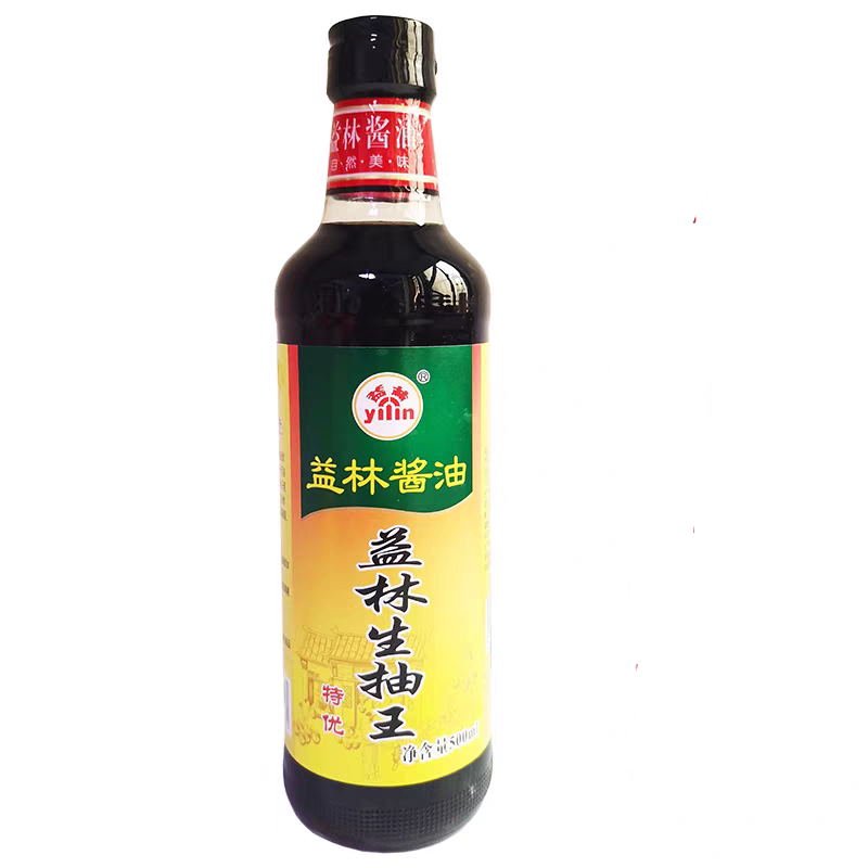 正宗益林酱油特优生抽王500ml凉拌白酱油阜宁特产包邮