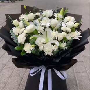 菊花假花仿真清明节春节黄白菊祭奠上坟哀思扫墓追悼祭拜花束