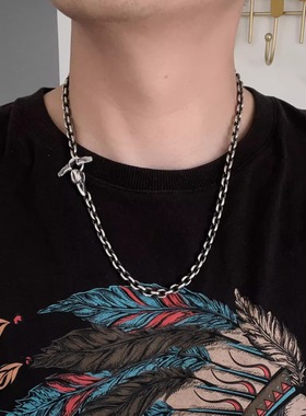 千银6mm太角椭圆链925银鸟头手工