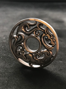 千银厚果QYHG 中国风凤凰游龙戏凤吊坠民族传统吊牌925银手工