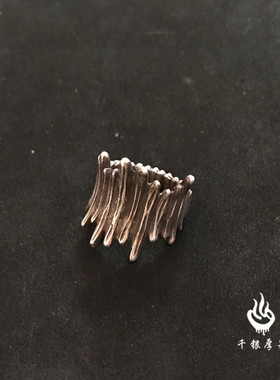 原创925银手工复古戒指