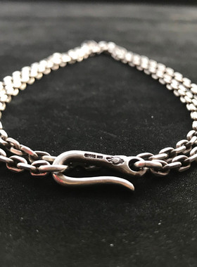 千银厚果4mm太角链925男女