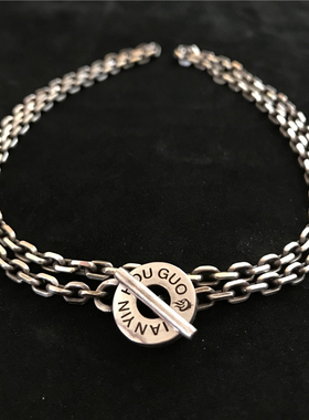 千银厚果TO扣4mm太角链925男女