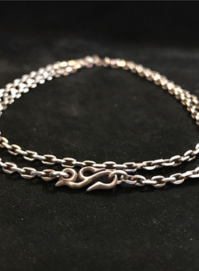 千银厚果锁骨33毫米项链925男女