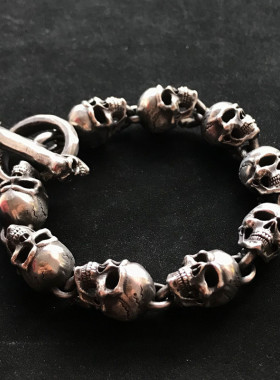 千银厚果原创终结者925纯银手链