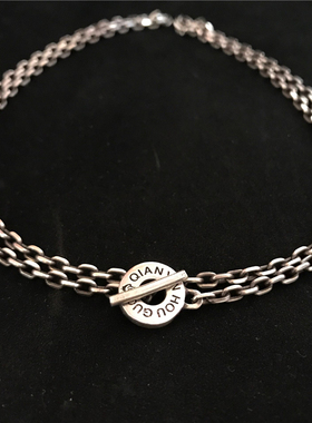 千银厚果3毫米太角链925男女