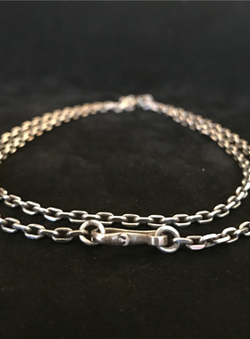 千银厚果3m粗太角链机车925男女