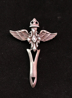 复古做旧手工女士纯银吊坠