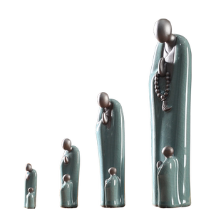 创意陶瓷人物摆设 感谢师恩教师节礼物茶宠工艺品 禅意无相佛摆件