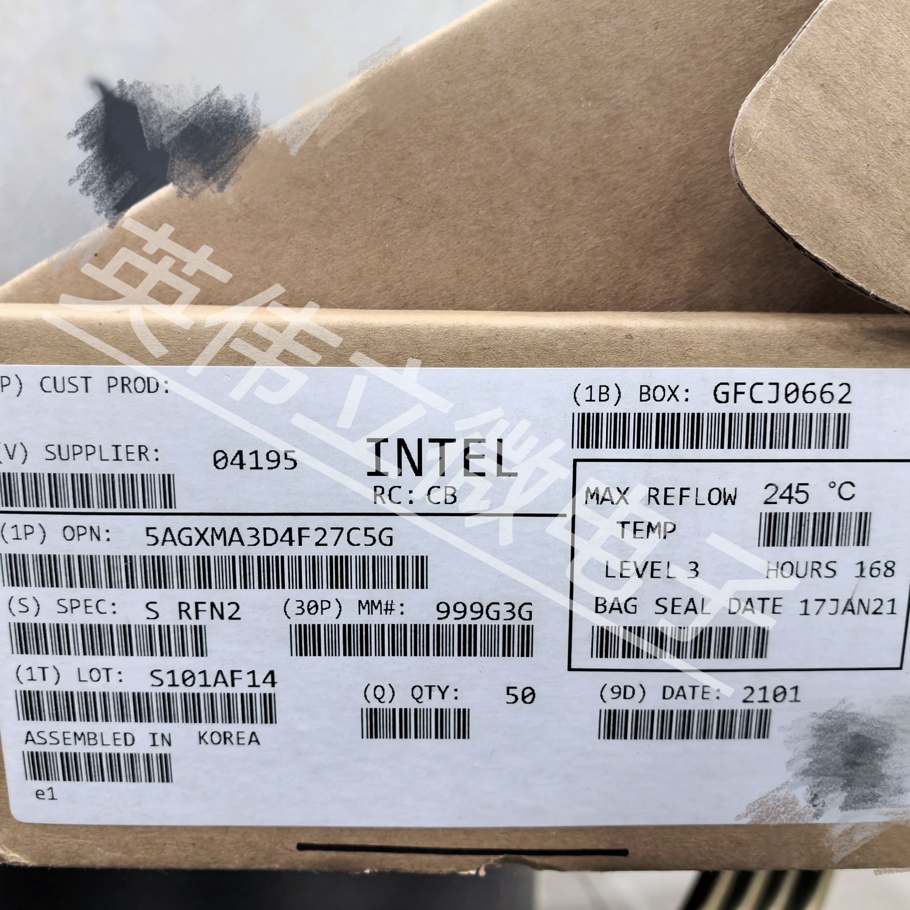 lntel英特尔：5AGXMA3D4F27C5G原装正品台积电25纳米工艺BGA封装
