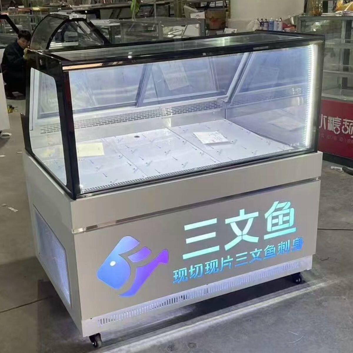 三文鱼展示柜风冷柜低温专用保鲜冷藏展示柜风冷无霜冷冻商用