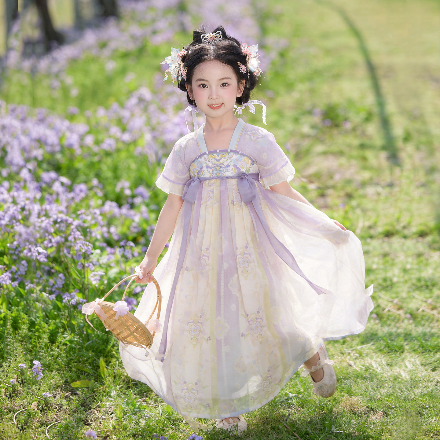旗铂汉服女童夏装端午节儿童服装图片