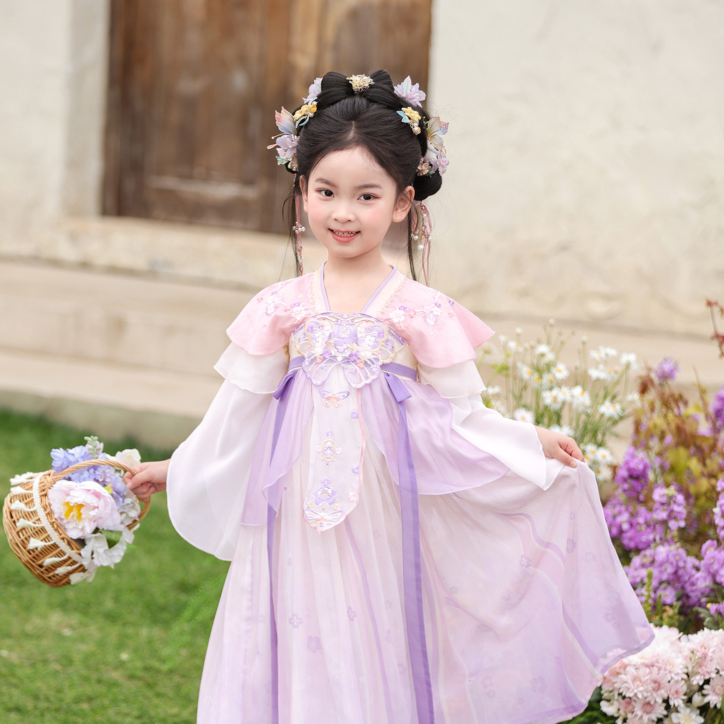 旗铂汉服女童春装2026新款连衣裙图片