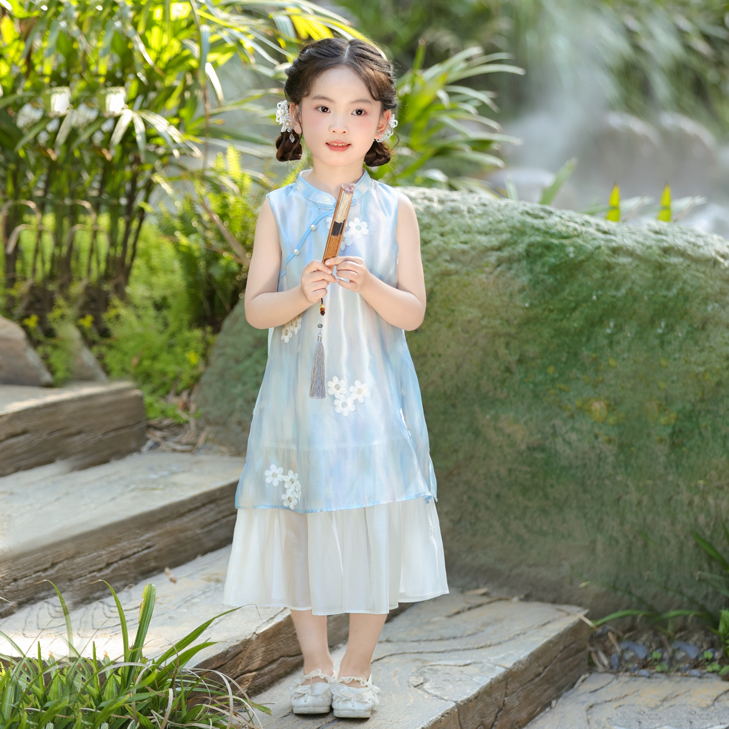 旗铂女童旗袍2026新款汉服公主裙图片