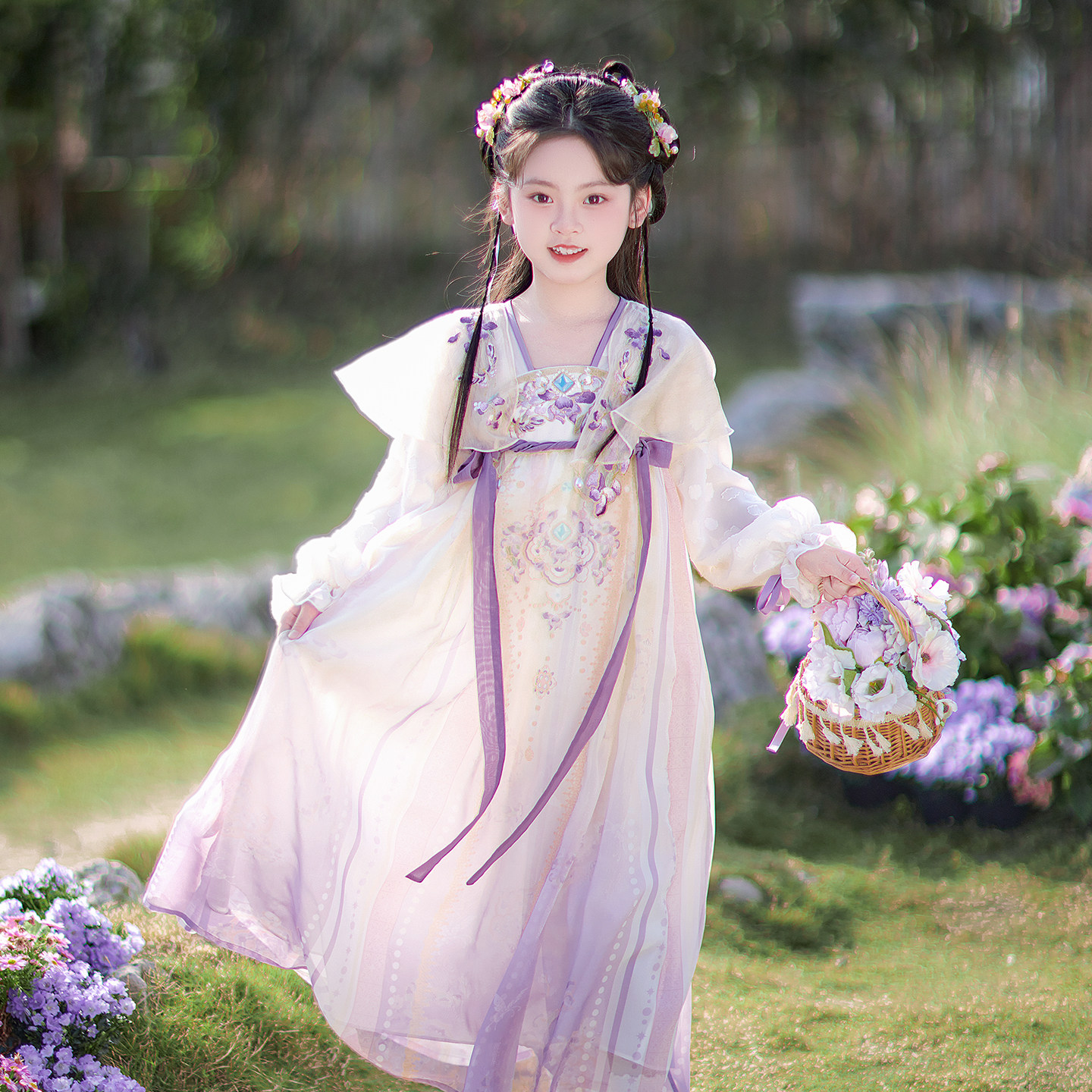 旗铂汉服女童2026新款公主裙秋装图片