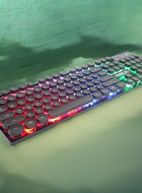 imice ak800有线键盘复古朋克悬浮式 19键无冲突电竞游戏机械手感