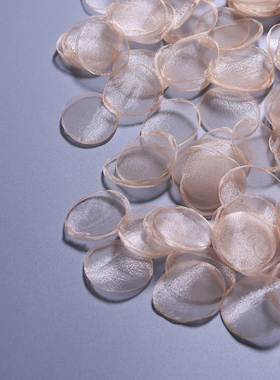 橙色欧根纱烤边玫瑰花瓣新店开业装饰手撒花