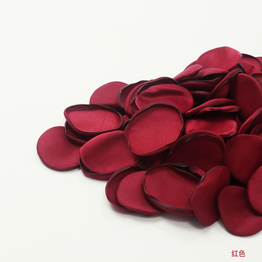 仿真缎布烧边玫瑰花瓣