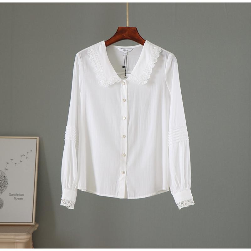 拉谷g折扣女娃娃领长袖衬衫