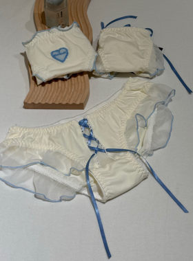 [M Z] 甜美日系简约透气女纯欲奶油色可爱纯棉裆女生三角裤