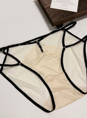 [M Z] 细带镂空设计内裤真的超级美~镂空网纱纯欲风辣妹风三角裤